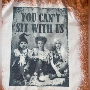 Hocus Pocus You Can’t Sit with us Bella canvas bleached  t shirt